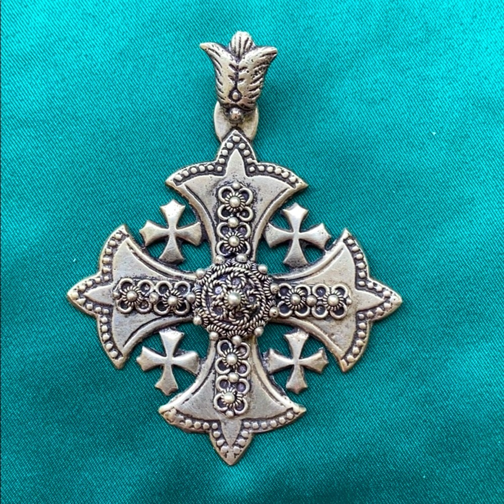 Vintage Silver Jerusalem Cross